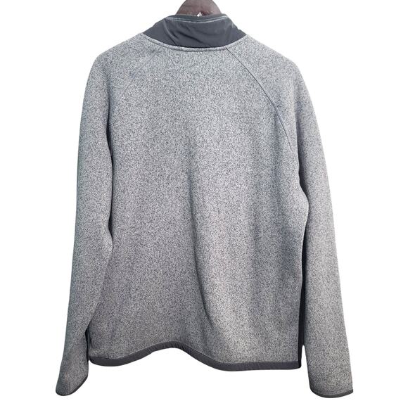 The North Face Men's Gray Gordon Lyons Fleece Knit Quarter-Zip Pullover Size L - Picture 2 of 6